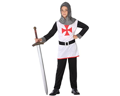 Atosa 56826 COSTUME CRUSADES KNIGHT 5-6, Jungen, Schwarz/Weiss/Rot, 5 a 6 años von ATOSA