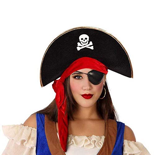 Atosa 59390 Pirata Piratenhut, Erwachsene Unisex, Einfarbig, Schwarz, Talla única von ATOSA