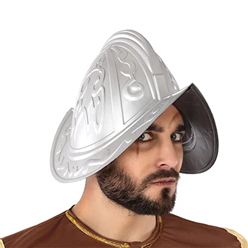 Atosa-62091 Atosa-62091 Zubehör, mittelalterlich, Helm, Soldat, Erwachsene, Unisex, 62091, Silber, Einheitsgröße von ATOSA