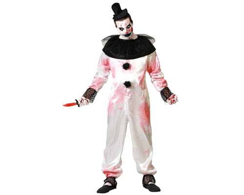 ATOSA adult men's white halloween clown costume with neck XS von ATOSA