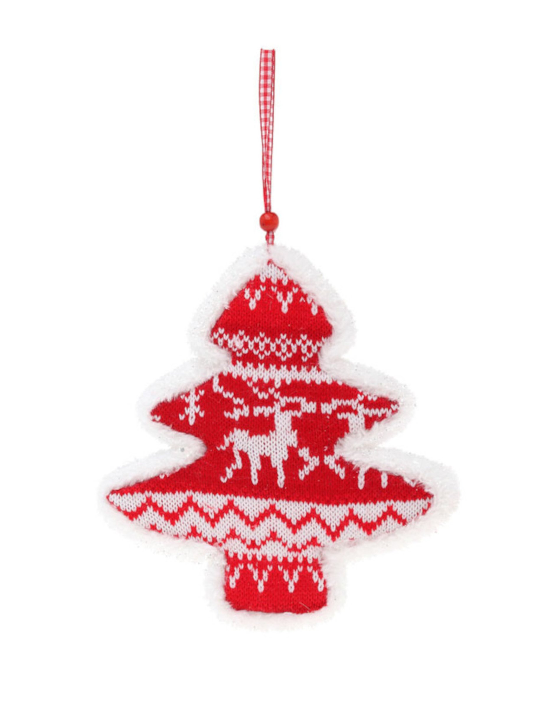 Hygge Weihnachtsbaumanhänger aus Stoff rot-weiss 20 cm Hygge Weihnachtsbaumanhänger aus Stoff rot-weiss 20 cm von ATOSA