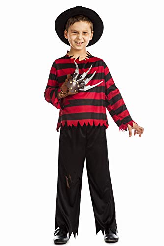 KIMOKAWAII Freddy Krueger Kostüm für Jungen M-(7/9 Jahre) von kimokawaii