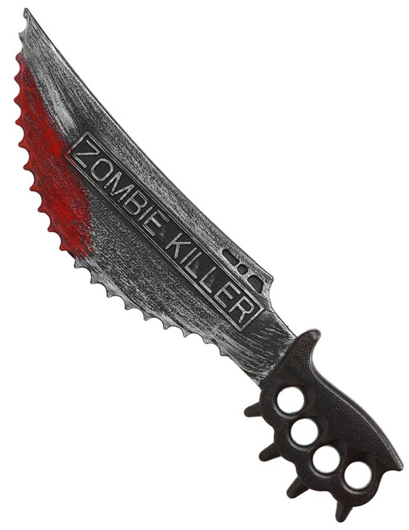 Spielzeug-Messer Zombie-Killer Halloween-Accessoire silber-rot 51 cm von ATOSA