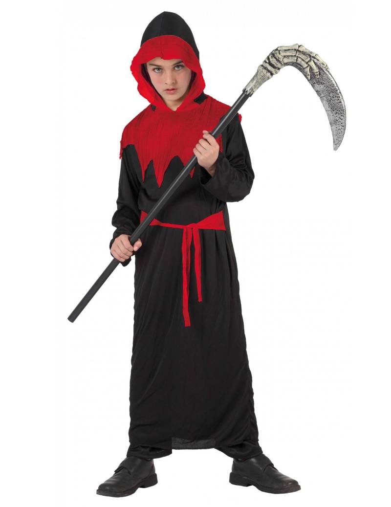 Teuflischer Sensenmann Halloween-Kinderkostüm schwarz-rot von ATOSA