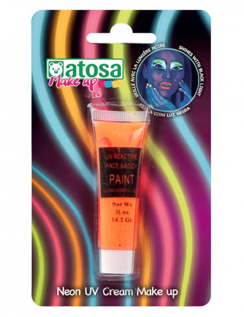 UV Make-up Neon orange für Erwachsene von ATOSA