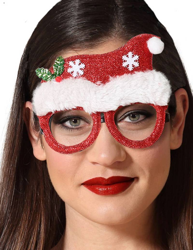 Weihnachten-Spassbrille mit Glitzer von ATOSA