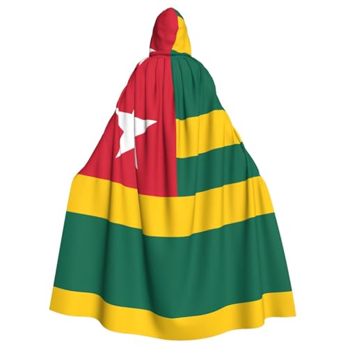 ATTBBH Kapuzenumhang mit Flagge von Togo, für Halloween, Rollenspiele und Kostümpartys – bequem und langlebig von ATTBBH