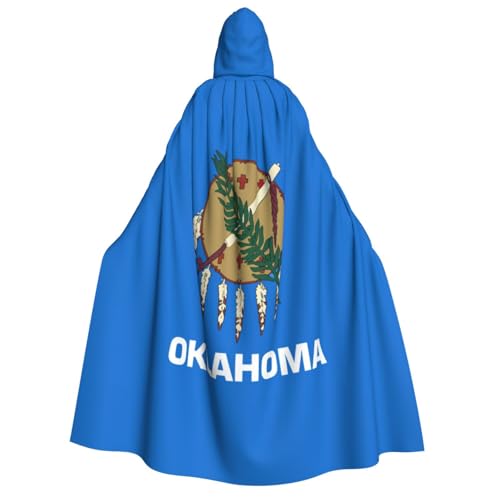 ATTOUD Oklahoma Umhang mit Staatsflagge, Halloween-Umhang, voller Länge, perfekt für Cosplay, Kostüme, dramatische Veranstaltungen von ATTOUD