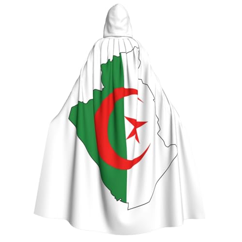 ATTOUD Umhang mit Algerien-Flagge, Halloween-Umhang, voller Länge, perfekt für Cosplay, Kostüme, dramatische Veranstaltungen von ATTOUD