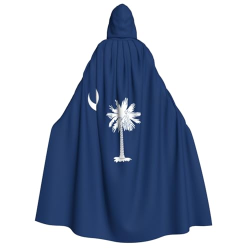 ATTOUD Umhang mit Kapuze in voller Länge, Motiv: South Carolina Flagge, perfekt für Cosplay, Kostüme, dramatische Veranstaltungen von ATTOUD