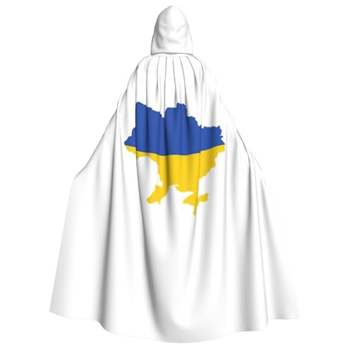 ATTOUD Umhang mit Ukraine-Flagge, Halloween-Umhang, voller Länge, perfekt für Cosplay, Kostüme, dramatische Veranstaltungen von ATTOUD