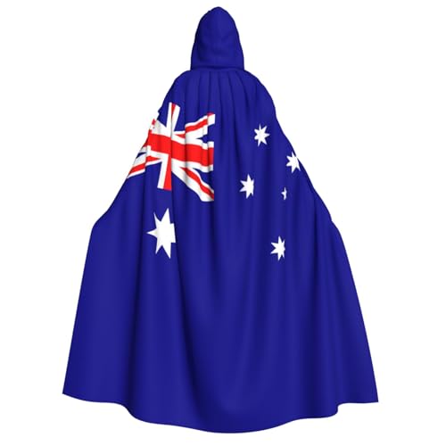 ATTOUD Umhang mit australischer Flagge, Halloween, voller Länge, perfekt für Cosplay, Kostüme, dramatische Veranstaltungen von ATTOUD