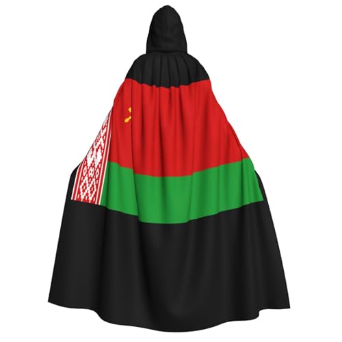 ATTOUD Umhang mit der Flagge von Belarus, Halloween, voller Länge, perfekt für Cosplay, Kostüme, dramatische Veranstaltungen von ATTOUD