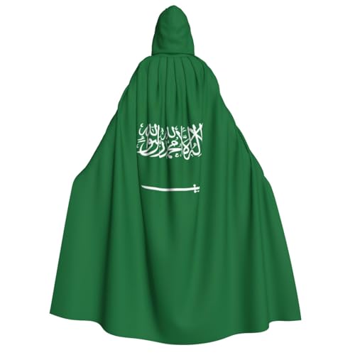 Umhang mit der Flagge von Saudi-Arabien, Halloween-Umhang, voller Länge, perfekt für Cosplay, Kostüme, dramatische Veranstaltungen von ATTOUD