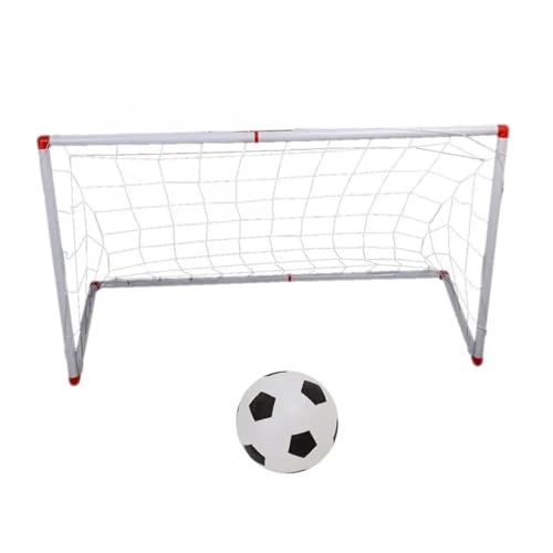 Hallenfußballtraining Fussball trainingszubehör 106/120 cm Indoor Outdoor Mini Kinder Fußball Fußball Torpfosten Netz Set mit Ballpumpe Kinder Fußball Sport Spielzeug(120cm) von ATUMY