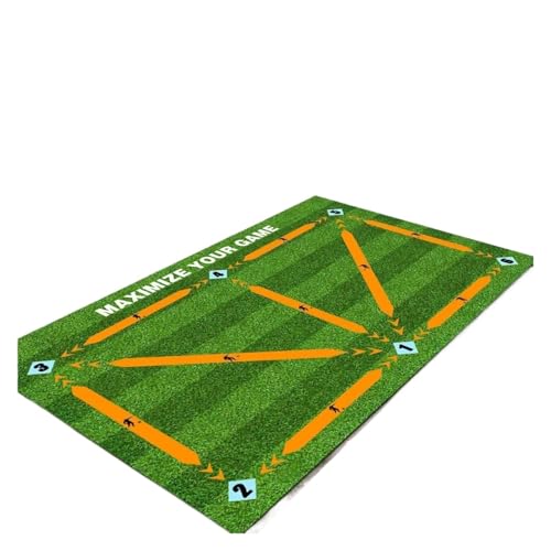 ATUMY Hallenfußballtraining Fussball trainingszubehör Fußball-Trainingsmatte, Faltbarer Teppich, Dribbling-Trainingsmatten, Teppich für Kinder, Fußball-Indoor-Ausrüstung, rutschfest(60x90orange) von ATUMY