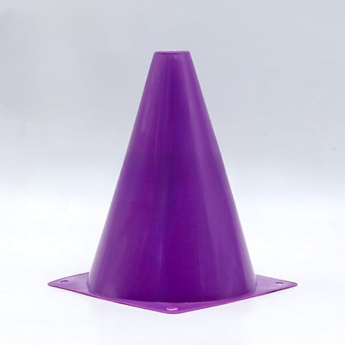 Hallenfußballtraining Fussball trainingszubehör Outdoor-Sportarten, 18 cm Logo-Eimer, Hinderniskegel, Straßenstapel, universelle Fußball-Trainingsausrüstung für den Innenbereich(Purple) von ATUMY