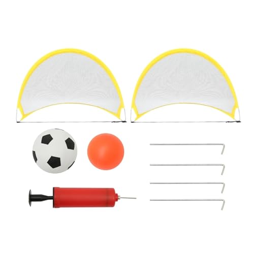 Hallenfußballtraining Fussball trainingszubehör 2-teiliges zusammenklappbares Fußballtornetz, tragbares Fußballtrainingstornetz, Zelt für Kinder, Indoor-Outdoor-Spielspielzeug, Fußball von ATUMY