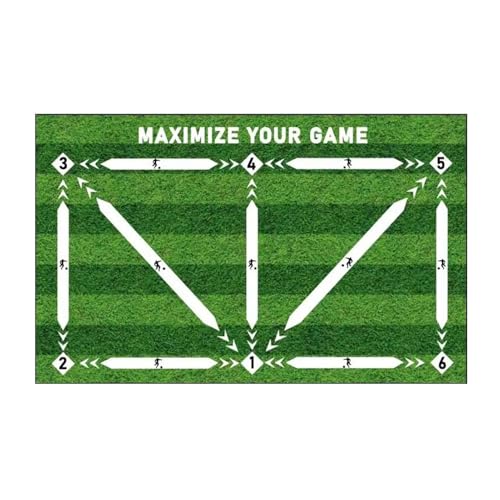 ATUMY Hallenfußballtraining Fussball trainingszubehör 90 cm Fußball-Trainingsmatte, langlebig, rutschfest, faltbar, für Kinder und Erwachsene, Dribbeltrainingsmatte für den Innen- und Außenbereich von ATUMY