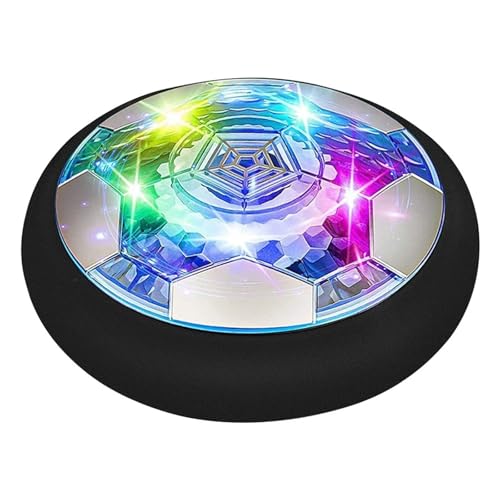 Hallenfußballtraining Fussball trainingszubehör Air Power Schwebeball mit LED-Licht und Schaumstoffstoßstange, Spielzeug für drinnen und draußen, schwebender Fußball(Color Ball) von ATUMY