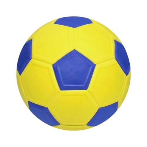 ATUMY Hallenfußballtraining Fussball trainingszubehör Ausrüstung: Leichter, wasserabweisender Fußball, offizieller Spielball für Club-Trainings-Hallenteams(Yellow and Blue) von ATUMY