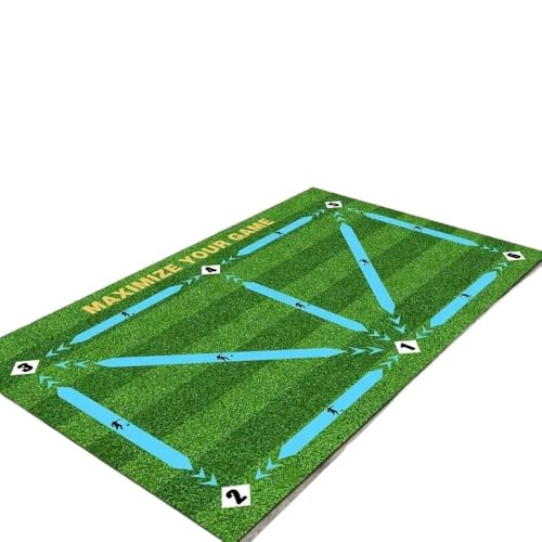 ATUMY Hallenfußballtraining Fussball trainingszubehör Faltbare Fußball-Trainingsmatte, verschleißfest, Dribbelkontrolle, Voetbal-Hilfsstützen, langlebig(Blue) von ATUMY