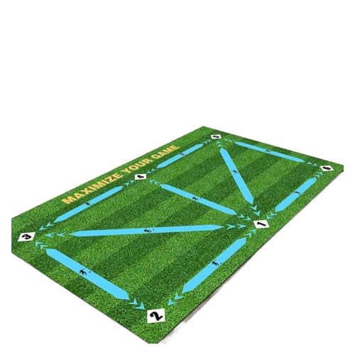 Hallenfußballtraining Fussball trainingszubehör Fußball-Trainingsmatte, Faltbarer Teppich, Dribbling-Trainingsmatten, Teppich für Kinder, Fußball-Indoor-Ausrüstung, rutschfest(60x90blue) von ATUMY