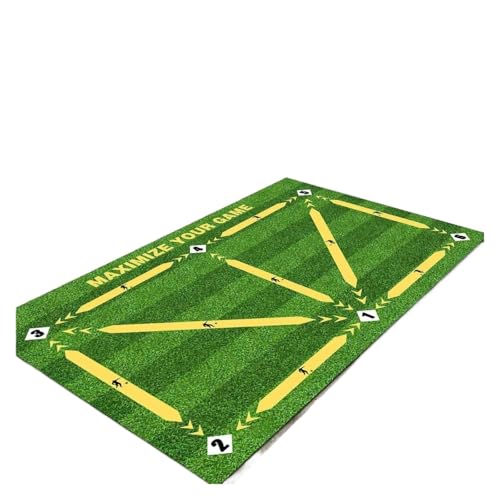 Hallenfußballtraining Fussball trainingszubehör Fußball-Trainingsmatte, Faltbarer Teppich, Dribbling-Trainingsmatten, Teppich für Kinder, Fußball-Indoor-Ausrüstung, rutschfest(60x90yellow) von ATUMY