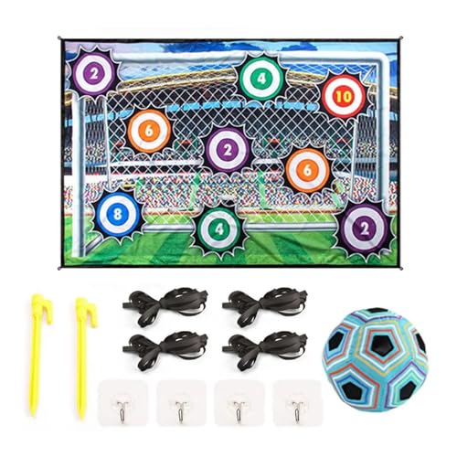 Hallenfußballtraining Fussball trainingszubehör Kinder-Fußballspielset für Jungen, Indoor-Fußballmatte mit Zielflächen, üben, schießen, verbessern Sie Ihre Fußballfähigkeiten(Blue B) von ATUMY