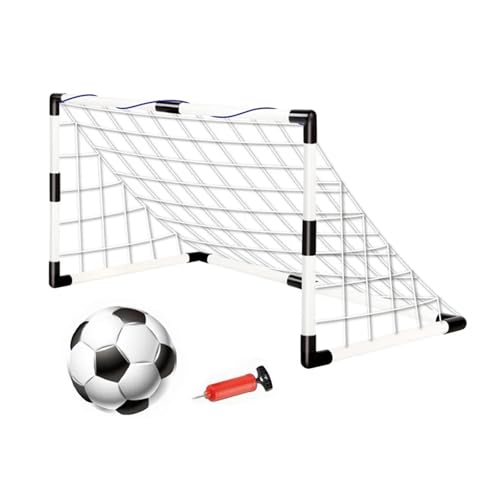 ATUMY Hallenfußballtraining Fussball trainingszubehör Mini-Fußball-Fußballtor, zusammenklappbarer Pfosten mit Pumpball, Kindersport, Indoor-Outdoor-Spiele, Spielzeug, Kindersport von ATUMY