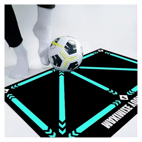 ATUMY Hallenfußballtraining Fussball trainingszubehör Neue Fußball-Trainingsmatte, langlebig, rutschfest, faltbar, für Kinder und Erwachsene, Dribbel-Trainingsmatte, Fußballtraining(Mat and Football) von ATUMY