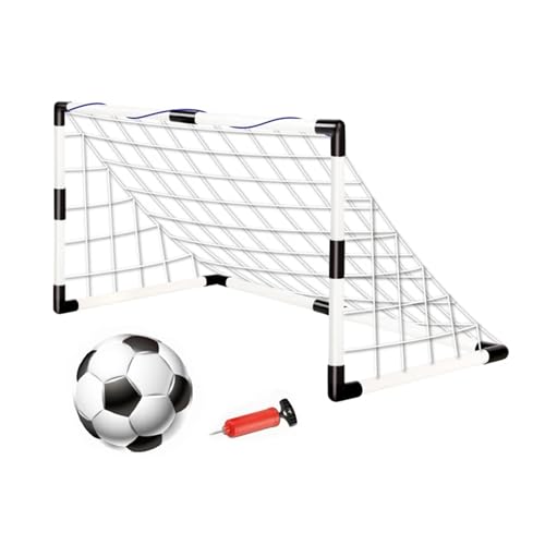 ATUMY Hallenfußballtraining Fussball trainingszubehör Zusammenklappbares Fußballtor mit Pumpe und Ball, Fußballtor, Sportspielzeug, Faltbarer Fußballtorpfosten für drinnen und draußen von ATUMY