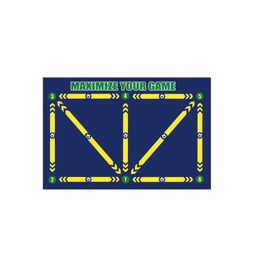 Hallenfußballtraining fussball trainingszubehör Ourdoo Trainingsmatte 90 x 60 cm, rutschfest, faltbar, für Kinder und Erwachsene, für Dribble-Training, für Fußballtraining im Innenbereich(Brazilian mo von ATUMY