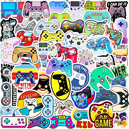 AUCEKO 50 Stück Gamepad Aufkleber Pack Gamepad Sticker Set wasserdichte Vinyl Sticker für Laptop Kinder Autos Motorrad Fahrrad Skateboard Gepäck Koffer Computer Aufkleber Graffiti Decal von AUCEKO