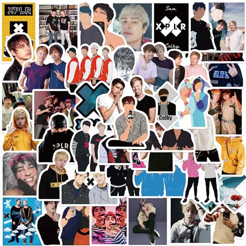 AUCEKO 50 Stück Sam and Colby Aufkleber Pack Sam and Colby Sticker Set wasserdichte Vinyl Sticker für Laptop Kinder Autos Motorrad Fahrrad Skateboard Gepäck Koffer Computer Aufkleber Graffiti Decal von AUCEKO