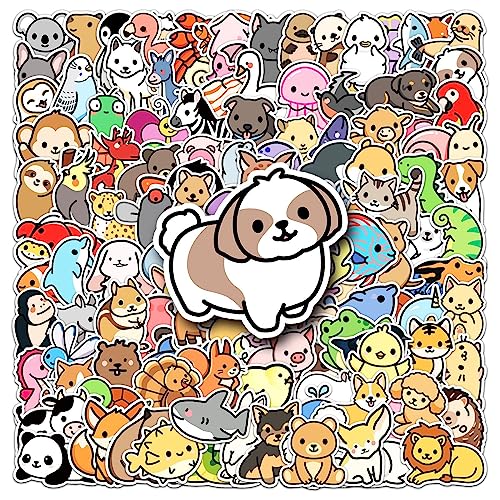 AUCEKO 200 Stück Tiere Aufkleber Pack Cute Animals Sticker Set wasserdichte Vinyl Sticker für Laptop Kinder Autos Motorrad Fahrrad Skateboard Gepäck Koffer Computer Aufkleber Graffiti Decal von AUCEKO