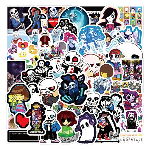 AUCEKO 50 Stück Aufkleber Pack Hot Game Undertale Sticker Set wasserdichte Vinyl Sticker für Laptop Kinder Autos Motorrad Fahrrad Skateboard Gepäck Koffer Computer Aufkleber Graffiti Decal von AUCEKO