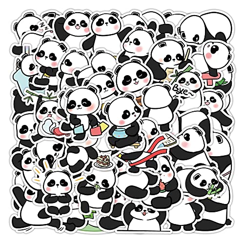 AUCEKO 60 Stück Panda Aufkleber Pack Panda Sticker Set wasserdichte Vinyl Sticker für Laptop Kinder Autos Motorrad Fahrrad Skateboard Gepäck Koffer Computer Aufkleber Graffiti Decal von AUCEKO