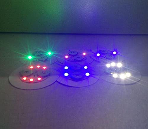 Aucune lp00999 Blanc PRO Set mit 4 Leuchttabletten Sous Bouteille 6 LEDs weiß Mützen, Masken und Partyzubehör von Aucune