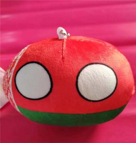 AUKKIC Country Ball Plushies 10,2 cm Polen Ball Geschenk Plüsch Anhänger Puppe Kugeln Home Decor Jugoslawien Portugal Argentinien Rom Frankreich Country Balls (Weißrussland) von AUKKIC