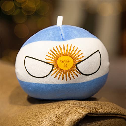 AUKKIC Country Ball Plushies 10,2 cm Polen Ball Geschenk Plüsch Anhänger Puppe Kugeln Home Decor Jugoslawien Portugal Argentinien Rom Frankreich Country Balls Argentinien von AUKKIC