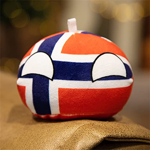 AUKKIC Country Ball Plushies 10,2 cm Polen Ball Geschenk Plüsch Anhänger Puppe Kugeln Home Decor Jugoslawien Portugal Argentinien Rom Frankreich Country Balls Norwegen von AUKKIC