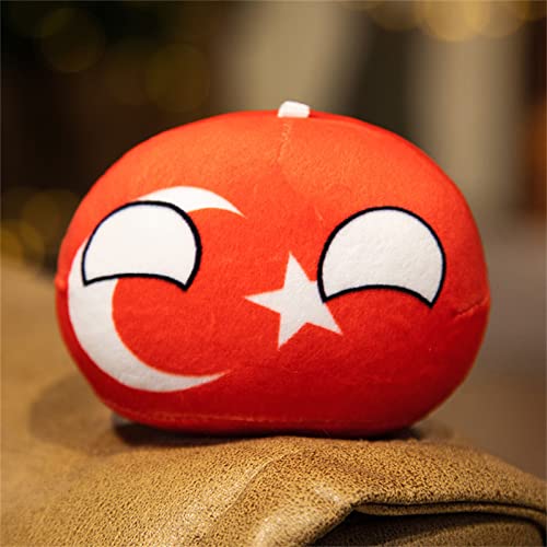 AUKKIC Country Ball Plushies 10,2 cm Polen Ball Geschenk Plüsch Anhänger Puppe Kugeln Home Decor Jugoslawien Portugal Argentinien Rom Frankreich Country Balls Osmanisches Reich von AUKKIC