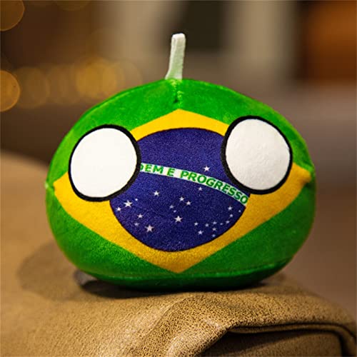 AUKKIC Country Ball Plushies 10,2 cm Polen Ball Geschenk Plüsch Anhänger Puppe Kugeln Wohnkultur Jugoslawien Portugal Argentinien Rom Frankreich Landbälle Brasilien von AUKKIC