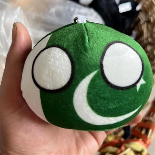 AUKKIC Country Ball Plushies 10,2 cm Polen Ball Geschenk Plüsch Anhänger Puppe Kugeln Wohnkultur Jugoslawien Portugal Argentinien Rom Frankreich Landbälle Pakistan von AUKKIC