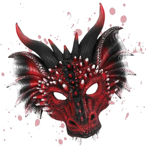 AUMXXJM Halloween Drachen Maske, Halloween Animal Mask, Make Up Ball Karneval Party Dekoration Maske, Verkleidung Mit Tier Drachen Masken, Erwachsene Streich Geschenke von AUMXXJM