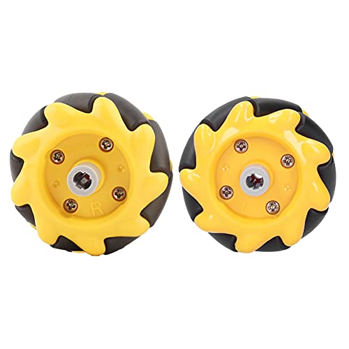 AUNMAS Mecanum Wheel Omni Wheel Intelligentes Roboterautozubehör -Spielzeugkomponenten 48 Mm für Links- und Rechtsübersetzung (1 Paar) von AUNMAS