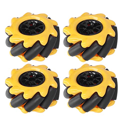 AUNMAS Mecanum Wheel Omni Wheel Intelligentes Roboterautozubehör -Spielzeugkomponenten 48 Mm für Links- und Rechtsübersetzung (Zwei Paare) von AUNMAS