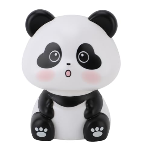 Wackelnde Panda-Figur mit Solarenergie, Reichtum Anziehende und Segnende Nickende Panda-Skulptur für Zuhause, Auto, Restaurant (Herz Augen) von AUNMAS