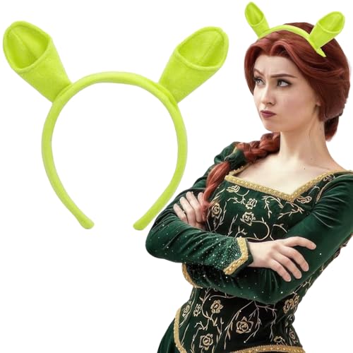 AUOCATTAIL Niedliche grüne Ogerohren Plüschohren Elfenhörner Stirnband Halloween Alien dekorativer Haarreif für Frauen Halloween Cosplay Kostüm Party Zubehör AUOCATTAIL Niedliche grüne Ogerohren Plüschohren Elfenhörner Stirnband Halloween Alien dekorativer Haarreif für Frauen Halloween Cosplay Kostüm Party Zubehör von AUOCATTAIL